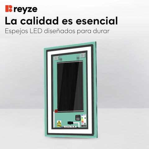 Espejo LED Vertical | Botones táctiles | Función antivaho | Temperatura de color ajustable - Reyze Seria Salono Model 3