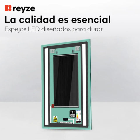 Espejo LED Vertical | Botones táctiles | Función antivaho | Temperatura de color ajustable - Reyze Seria Salono Model 8