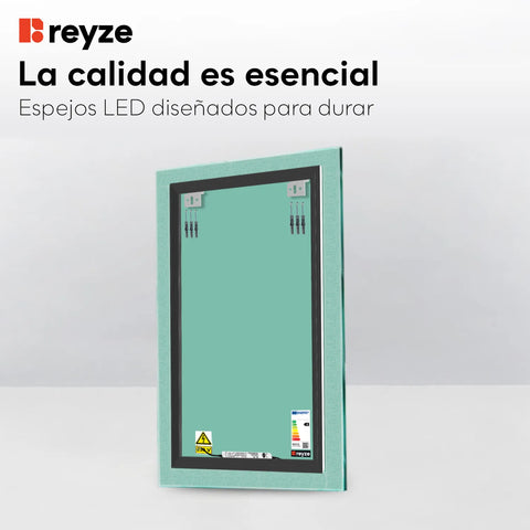 Espejo LED Vertical | Control por interruptor de pared | Luz blanca fría - Reyze Seria Simetria Model 6