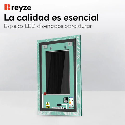 Espejo LED Vertical | Botones táctiles | Función antivaho | Luz blanca cálida - Reyze Seria Simetria Model 8