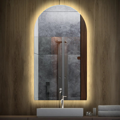 Espejo LED Semiovalado 2 | Botón táctil | Luz blanca neutra - Reyze Seria Ambient Model 1